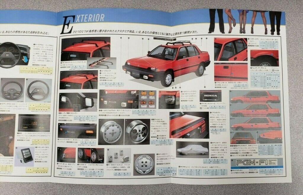 1984 Honda Accessories Sales Folder Merrick Auto Museum