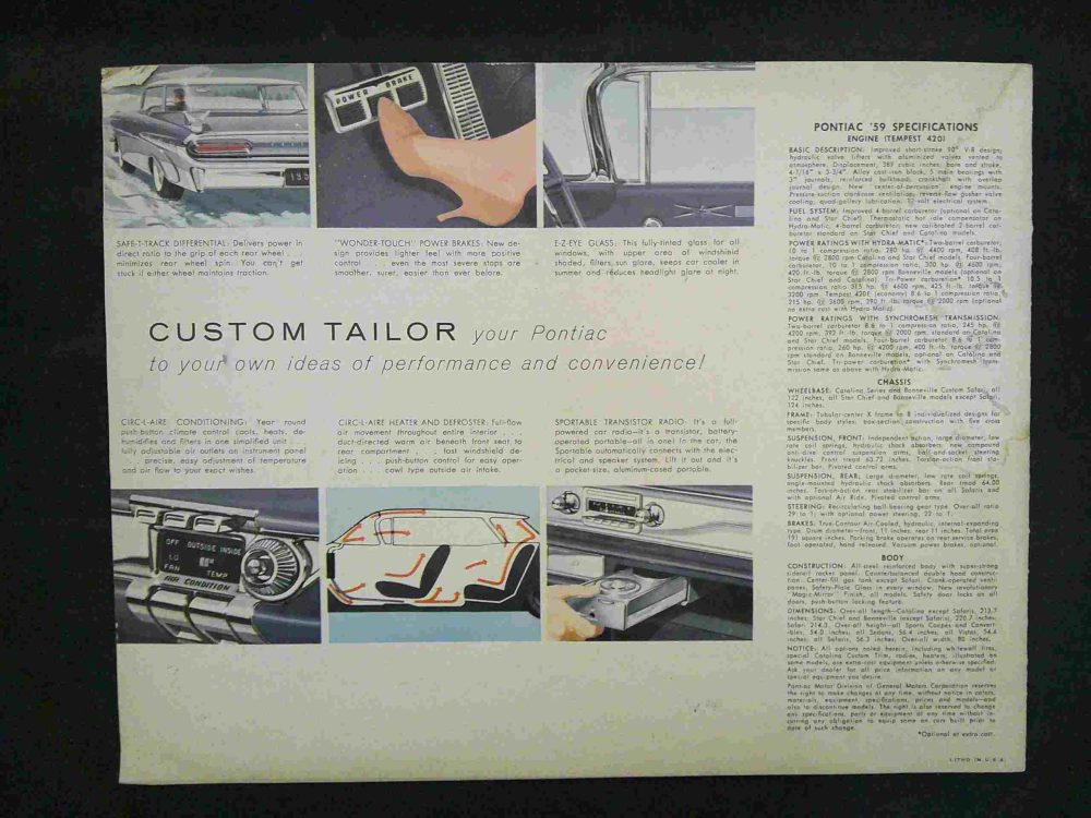 1959 Pontiac Sales Catalog | Merrick Auto Museum