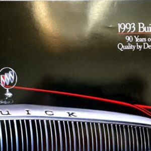 Close-up of Buick emblem and chrome grille from a 1993 Buick brochure cover showing the '1993 Buick' branding and slogan.