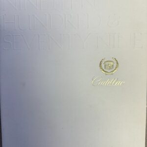 Cadillac brochure cover with embossed 'NINETEEN HUNDRED & SEVENTY NINE', gold Cadillac emblem, and 'More Than Ever...' at the bottom.