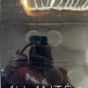 Close-up of a glossy black product box with the brand name ALLANTÉ in white at the bottom, reflections visible on the surface.