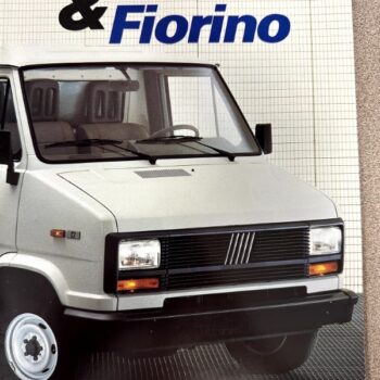 IMG_7379 | Merrick Auto Museum Brochure cover showing a white Ducato van with bold red 'DUCATO' and blue 'Fiorino' text above, and the subtitle 'MAXIMAL TRANSPORTTEKONOMI' at the bottom.