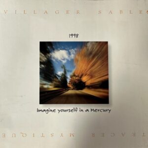 Album cover for 1998 'Imagine Yourself in a Mercury' featuring a central motion-blur road photograph framed by pale border text.
